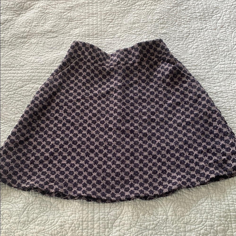 Ann Taylor Blue and White A-Line Skirt with POCKETS!